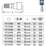 Насаден клуч имбус M5 1/2 55mm 12А